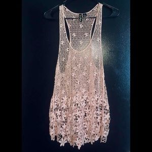 Knited pink tank top